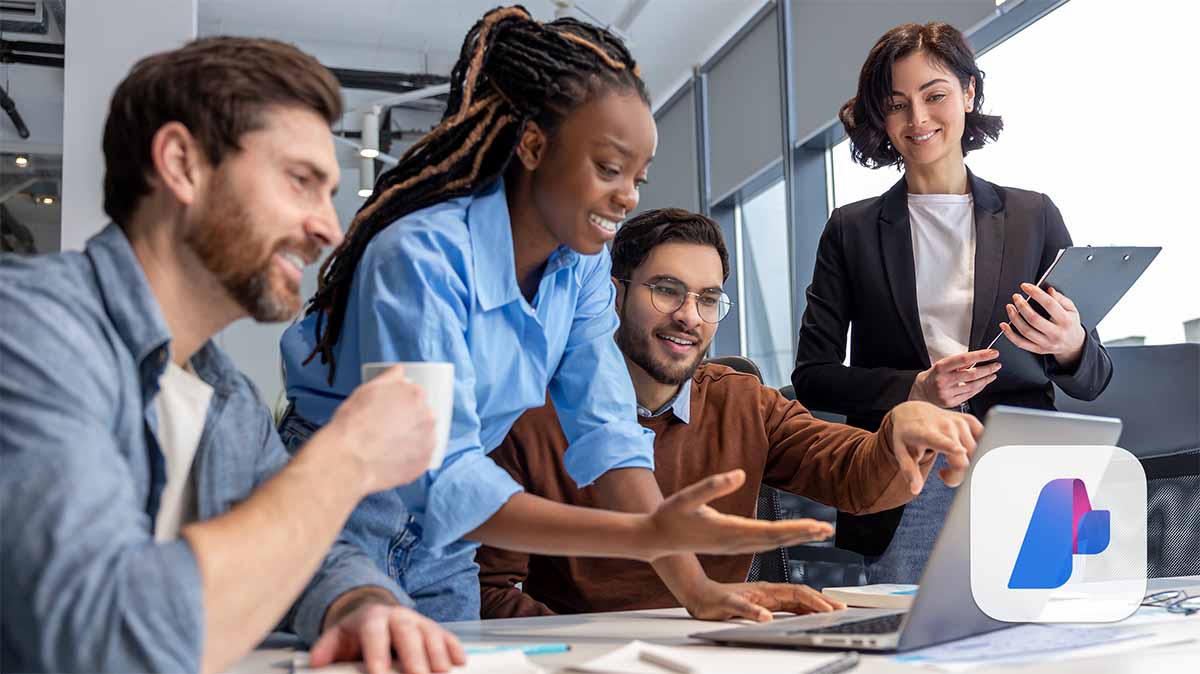 Group of IT professionals working together